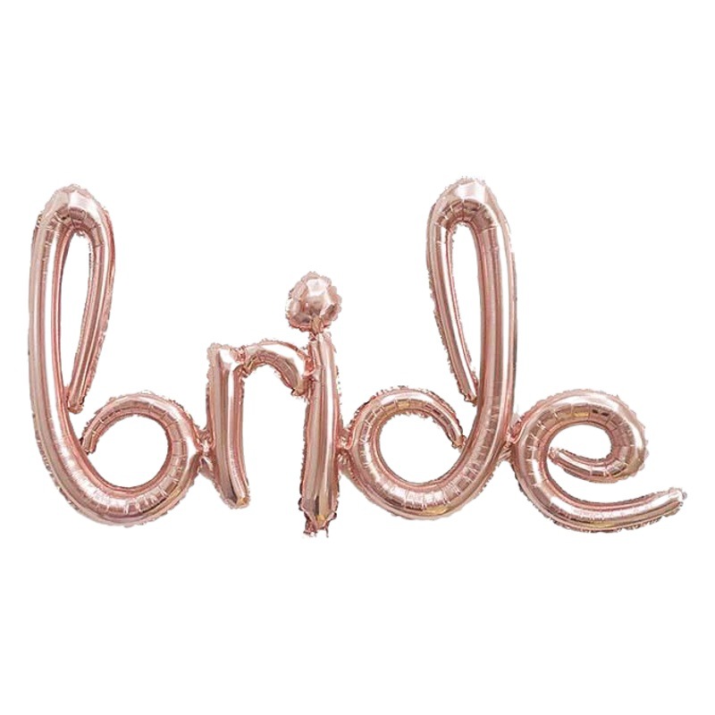 Set de globos “Bride to Be” en oro rosa, decoración para despedida de soltera o boda, modelo de exportación