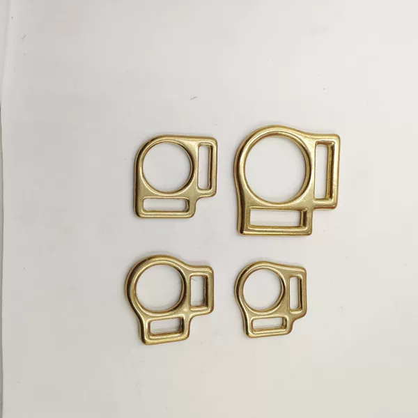 Pure Brass Strap Hook Buckle Brass Three-Way Buckle Pet Harness Buckle Fabric Chain Fixed Copper Dog Buckle Horse Gear Accessories