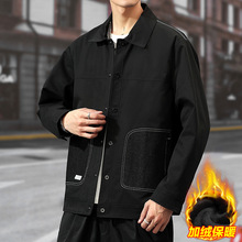 外套男春秋季新款韩版潮流工装百搭上衣男生衣服立领美式夹克男装