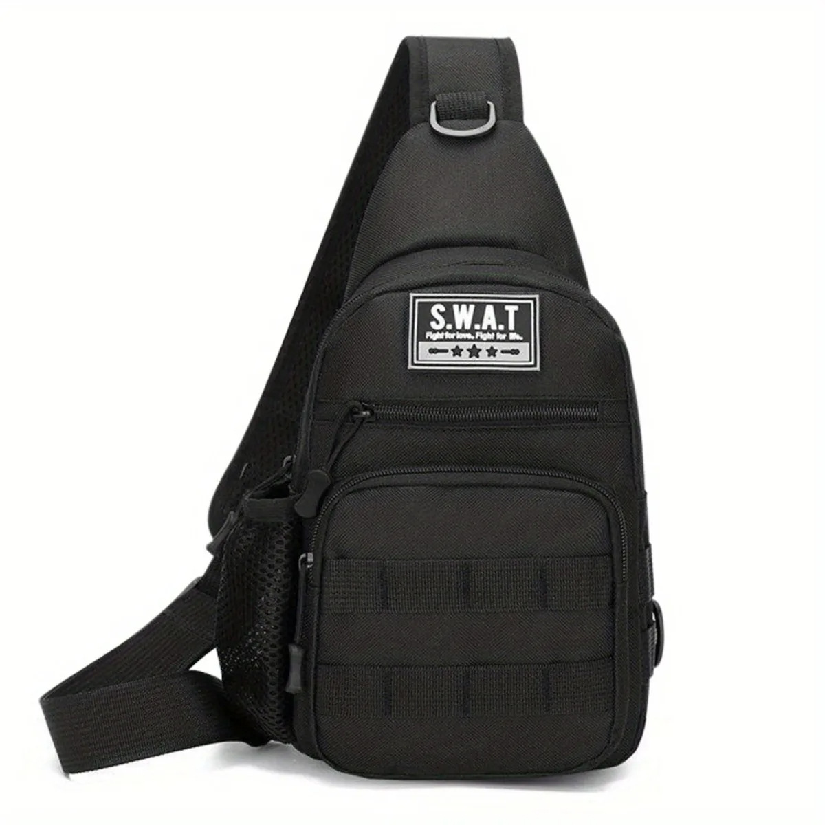 1 Piece of Men's Adjustable Crossbody Bag, Anti-Wear Canvas, Multi-Layer Lightweight Hiking and Outdoor Hunting Backpack