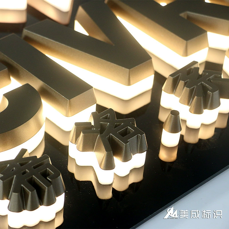 Компания акриловое рекламное слово производство ЛОГОТИП дверная реклама светящееся слово безграничный Мини кристалл буква вывеска