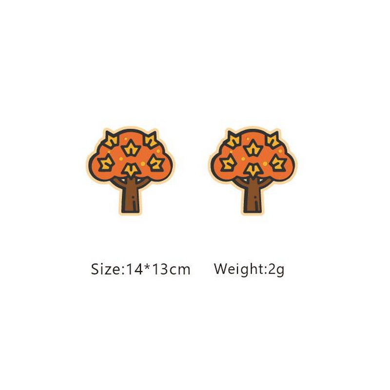 Fashion Pumpkin Maple Leaf Tree Wood Women's Ear Studs 1 Pair display picture 3