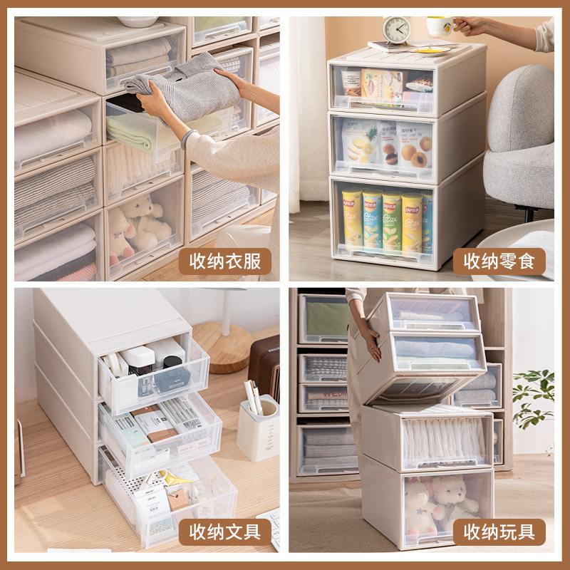 JEKO 収納ボックス引き出し型多層収納ボックスワードローブ衣類下着透明プラスチックキャビネット衣類層状アーティファクト|undefined