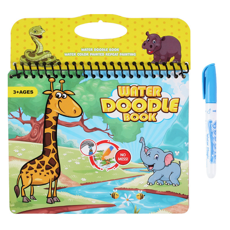 Libro Mágico de Pintura con Agua de Dibujos Animados para Niños de Papel Reutilizable image 13