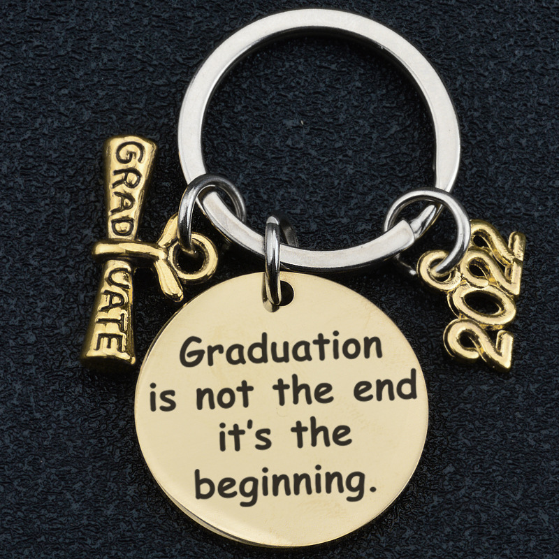 2022 Graduation Is Beginning .. Lettering Stainless Steel Keychains Graduation Season Gift display picture 6