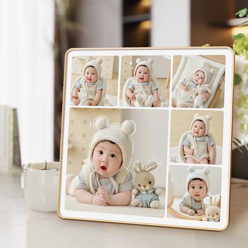Children's Crystal Photo Frame Display Stand Baby Photo Printing Wedding Photo Photo Printing Family Portrait Mounting