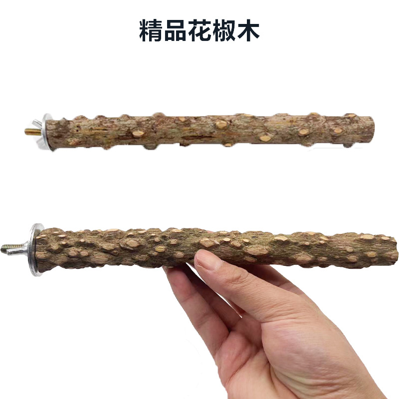 Percha de Madera de Pimienta Natural para Pájaros para Pájaros image 4