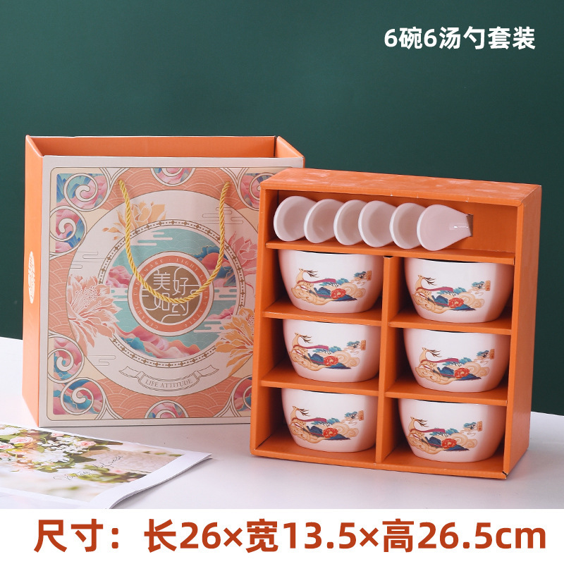 Plato de porcelana cubiertos caja de regalo hermoso como un conjunto de cucharas de regalo de cerámica acompañado de un plato de regalo image 8