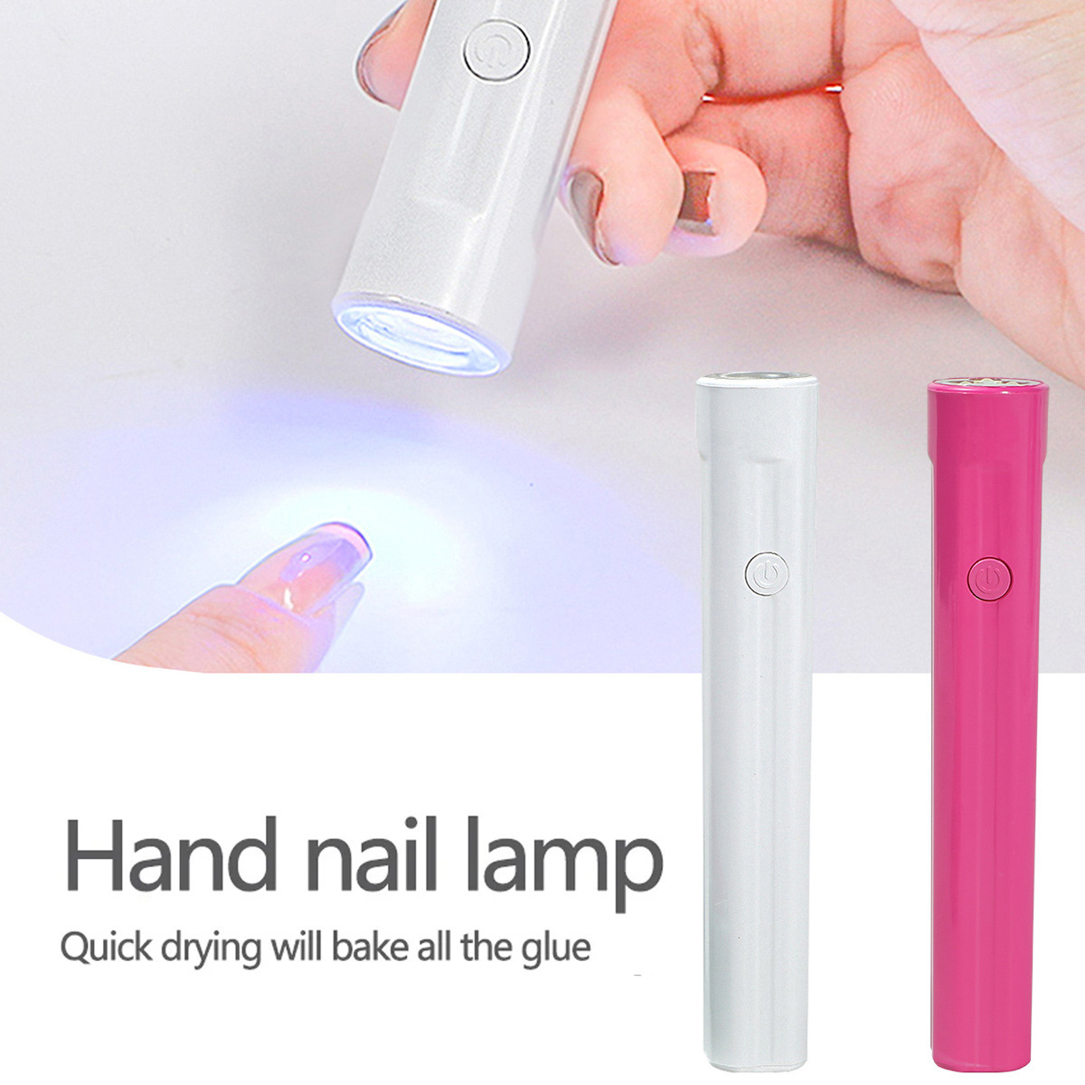 Lámpara de uñas de mano pequeña lámpara de fototerapia de uñas de almacenamiento de energía portátil pieza de uñas lámpara de hornear lámpara de fototerapia de uñas de mano