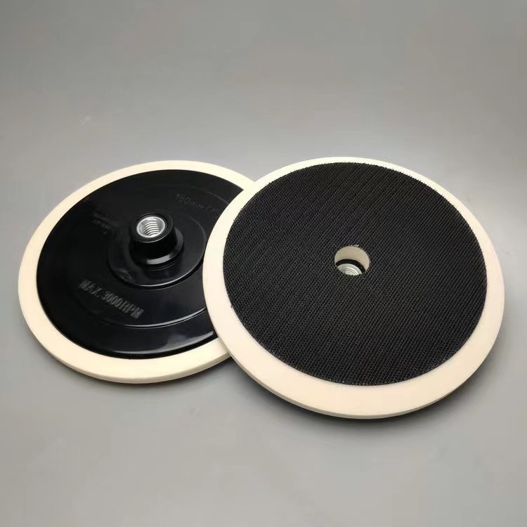 汽车美容抛光机自粘盘植绒砂纸吸盘玻璃打磨盘海绵吸盘电动托盘