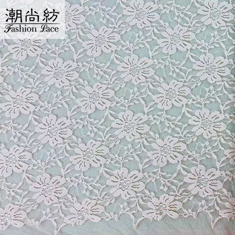 厂家有弹力蕾丝面料菊花粉色蕾丝台布淘宝婚庆黑白色蕾丝布批发