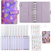 Cartoon purple (12 budget cards + 8 zipper bags + 2 word stickers)