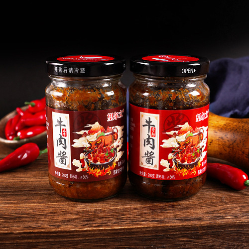 Beef sauce, seasoning sauce, spicy noodles, hot pot dipping sauce, bottled chili sauce, authentic rice sauce