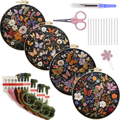 オリジナル-クロスボーダー新商品刺繍diy蝶手作り布芸材料バッグセット創意手作り針糸英語練習