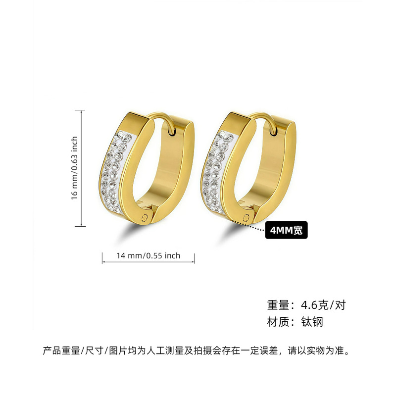 简约钛钢耳环日常百搭耳饰时尚潮流男女耳扣饰品厂家批发圆圈|undefined