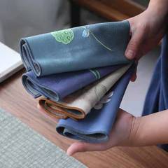 Large Bank Hall Wholesale Painted Chinese Style Tea Towel Zen Water Absorbent Fleece Tea Mat Tea Tablecloth Tea Fabric Tea Set Tea Ceremony Accessories