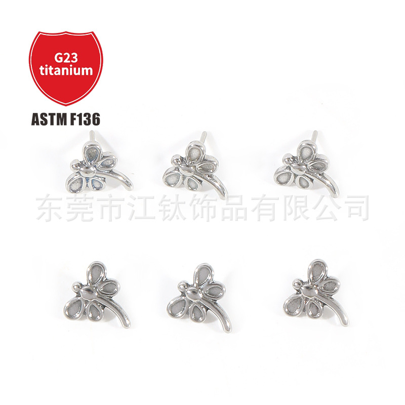Pointed titanium steel lip stud product view
