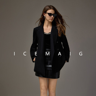 Original Design Suit, Asymmetrical High-End Silhouette, Wool Single Suit, Easy Care 25 New Outwear for Women