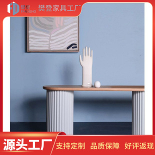 Nordic Style Entrance Table Designer Light Luxury Entrance Table Oval Dining Table Living Room Table Wall Side Table Bar Table