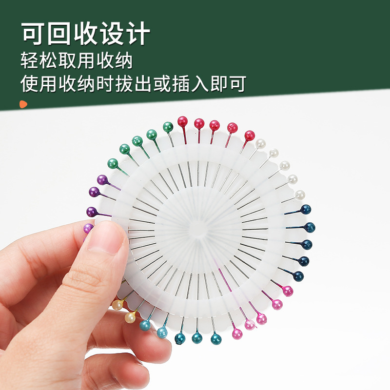 Fábrica de gran aguja de perla de gran cabeza aguja de perla fija joyería para colocar aguja de perla de color aguja de perla de color