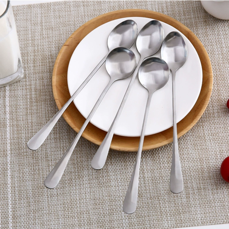 Ложка для льда из нержавеющей стали, креативная ложка для песка в корейском стиле, ложка для перемешивания, корейская десертная ложка для чая с молоком, кофейная ложка