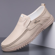 2025春秋新款真皮牛皮男鞋手工上线日常休闲皮鞋软皮软底套脚728