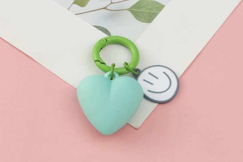 Heart Shape Pattern Women's Gender Cute, Pastoral Style Cute Pastoral Heart Shape Resin Women's Bag Pendant Keychain