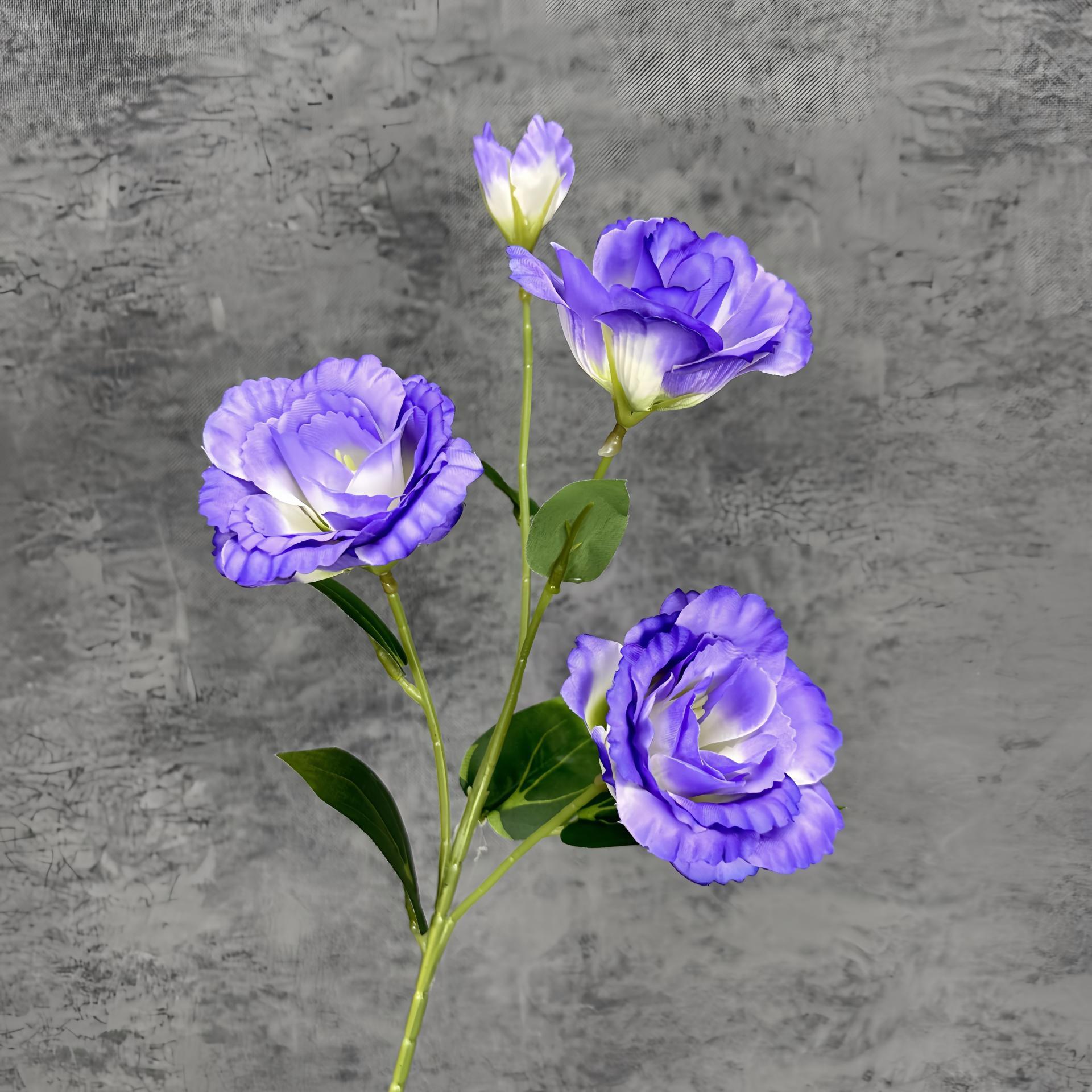 Simulación de 4 platycodon de alta calidad flores de seda casera decoración de bodas ramo de flores hechas a mano adornos de flores falsas al por mayor