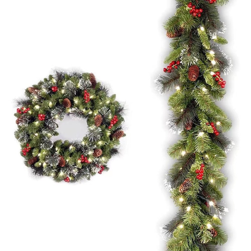 世達のクリスマスの花輪のクリスマスの藤の条はアマゾンを飾ります。|undefined
