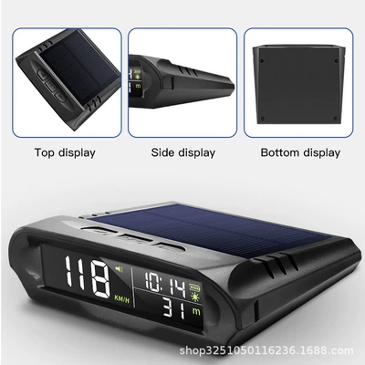 Vehicle HUD Solar Car Speedometer Wireless