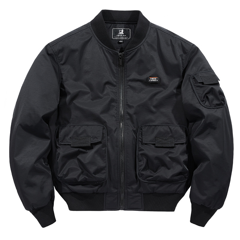 Men's Down Jacket Reversible Fleece Lined Stand Collar Winter_voghion.com