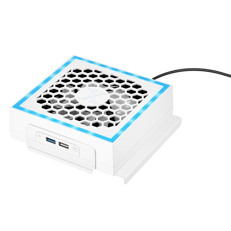 Совместимо с охладительным вентилятором корпуса для Xbox Series S с RGB-огнями, вентилятор для Xbox Series S