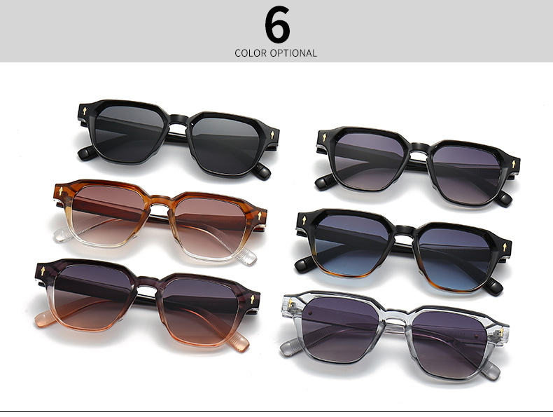 Commerce extérieur transfrontalier européen et américain à monture étroite LUNETTES DE SOLEIL à la mode, tir de rue, charme moderne, rétro LUNETTES DE SOLEIL 3406_voghion.com