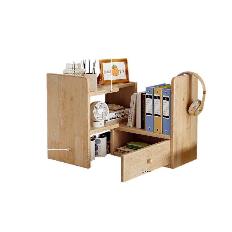 Estante de escritorio de madera sólida Estante de escritorio