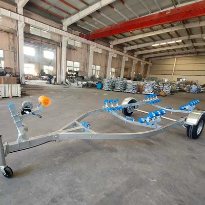 Small Boat Trailer, 5360*2100mm Hot-Dip Galvanized Marine Trailer with Single Axle, Corrosion-Resistant (Avtomobil ehtiyat hissələri)