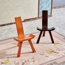 紅木三腳凳新中式家用實木椅現代中式中國風門口古風懶人椅休閑椅