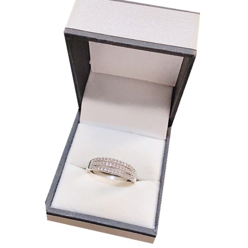New Color Retaining Exquisite Fine Micro-set CZ Ring Copper Plated with Real Gold Zirconia, Women's Mixed Batch Amazon Supply