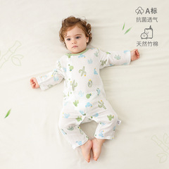 Bamboo fiber crawling suit baby clothes Class A gauze onesie bamboo cotton baby cooling air conditioning suit newborn sleepwear