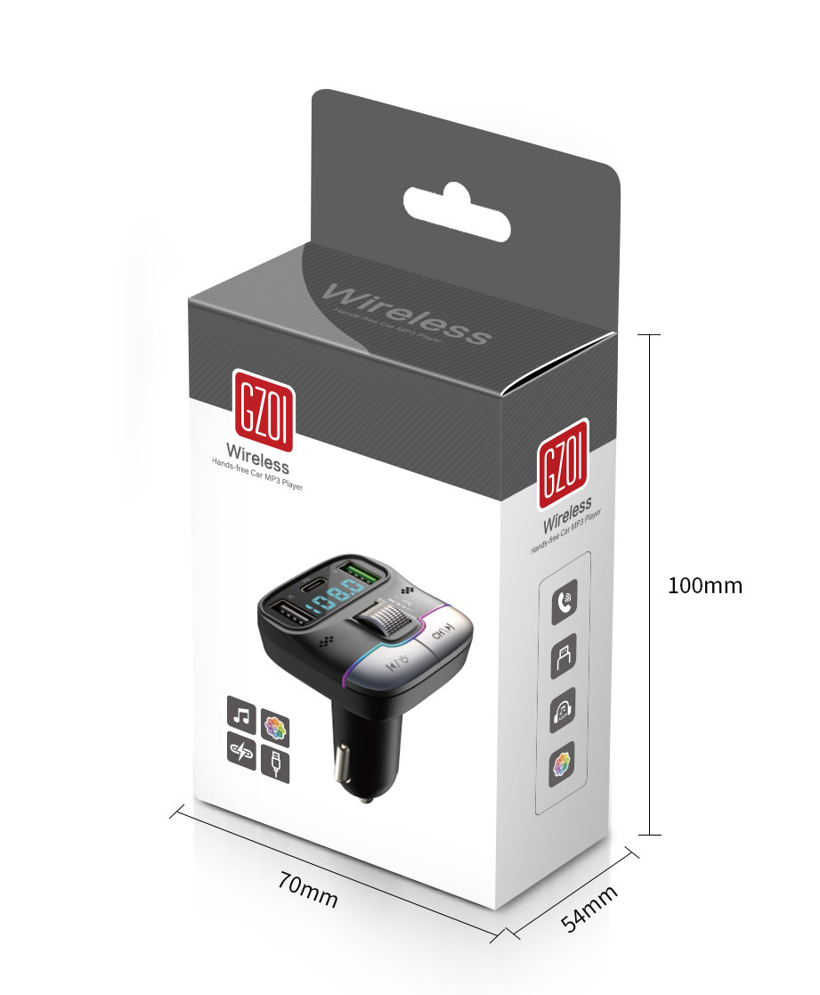 Car Charger And Bluetooth Fm Transmitter With Digital Display_voghion.com