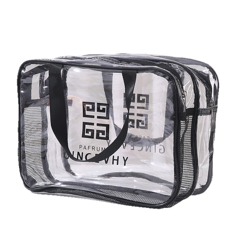 Bolsa de lavado de pvc, impermeable, separación seca y húmeda, bolsa de cosméticos portátil de gran capacidad, bolsa de almacenamiento portátil de baño de fitness de viaje