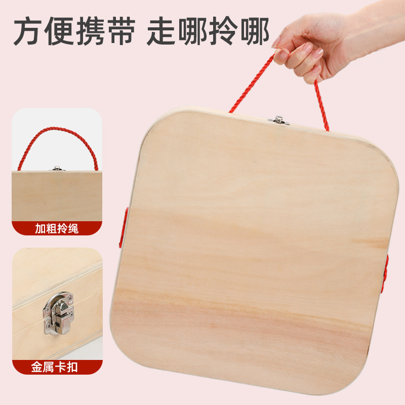 Caja de madera portátil para niños de madera, caja de herramientas, tornillo, desmontaje y reparación, juguete multifuncional de bricolaje para niños