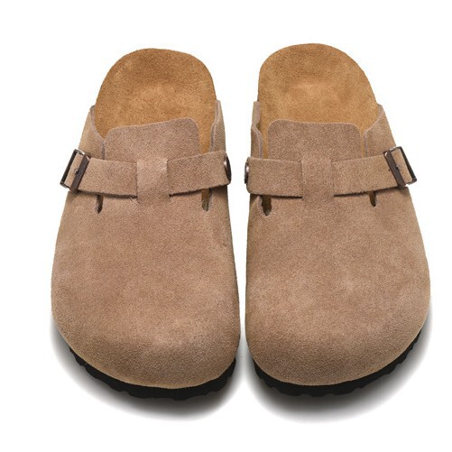 Ready Stock Baotou Genuine Leather Half Slippers Flats Slippers Men's and Women's Shoes Cork Beach Shoes Fishing Sandals Outer Wear Couple Shoes