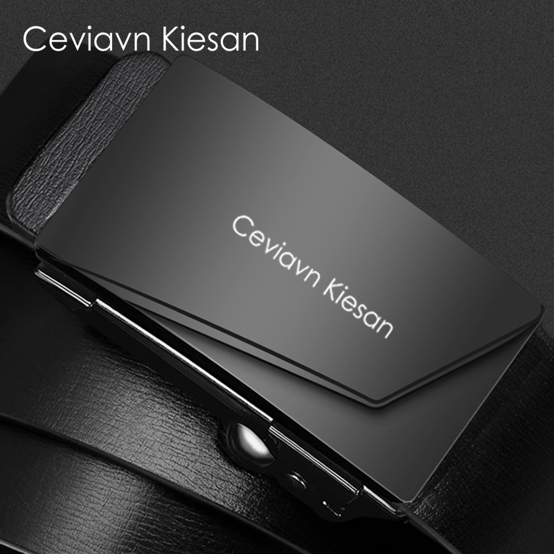 Ceviavn kiesan correa de cuero de los hombres Venta caliente desdentado hebilla automática de negocios fabricante de Cinturón de piel de vaca en stock