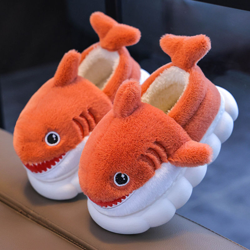 Zapatillas de algodón de invierno para niños antideslizantes bolsa caliente con padres e hijos zapatillas de algodón para niños lindos zapatos de algodón para bebés