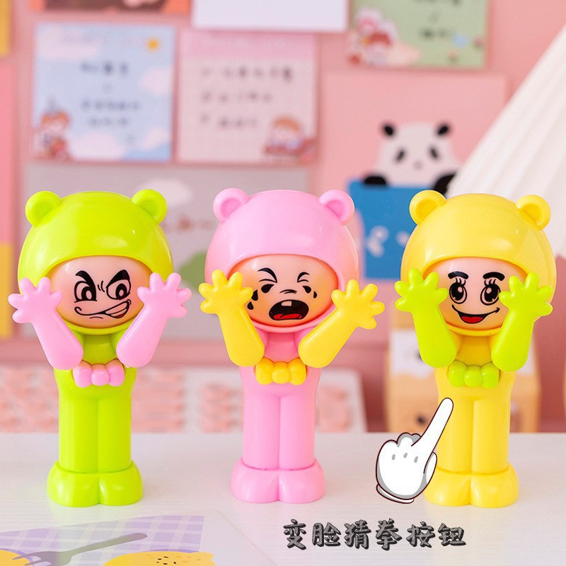 Tiktok-Style Rock-Paper-Scissors Face-Changing Doll Toy, Happy Spinning Fun, Rock-Paper-Scissors Face Change with One Press