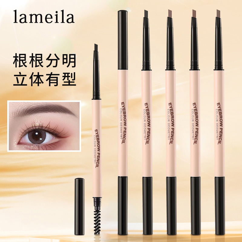 Three dimensional waterproof eyebrow pencil