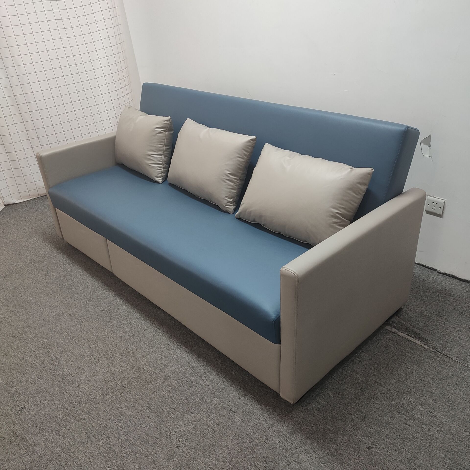 Sofá cama de tela de tecnología multifuncional para casa pequeña sin lavado con sofá retráctil para sala de estar