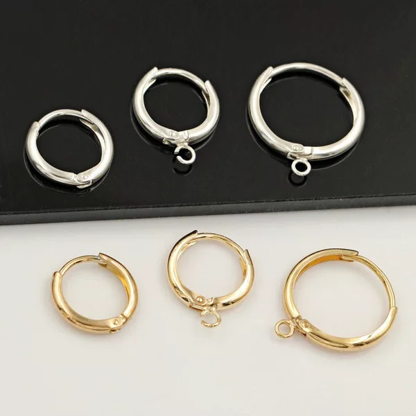 American 14K Gold-Filled Earrings, Large European-Style Earrings, DIY Accessories, 925 Sterling Silver Earrings