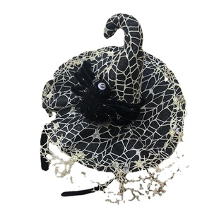 Factory Direct Supply Creative Halloween Spider Lace Hat Masquerade Costume Props Witch Hat Hair Hoop