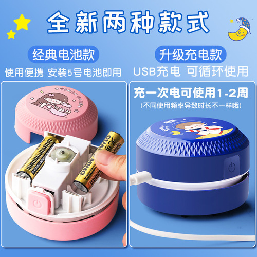 Kaba Bear Electric Desktop Vacuum Cleaner Suction Eraser Scraps Pencil Dust Cleaner Stationery Primary School Children Mini